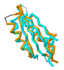 Figure 2.  Overlap of MgtC C-terminal domain with the ACT domain of a GTP pyrophosphokinase.  This figure demonstrates the significant overlap between the C-terminal domain of MgtC and the ACT domain of a GTP pyrophosphokinase.