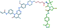 Representative PROTAC from PROTACpedia targeting EGFR Epidermal growth factor receptor P00533. target binding ligandlinkerE3 binder