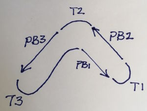 Nomenclature for structural elements of the parallel beta helix. PB1 is Parallel Beta Sheet 1, T1 is Turn 1, between PB1 and PB2., Pbh