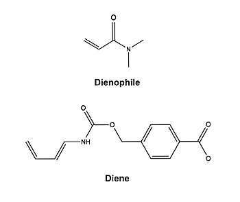 Figure 1. Diels-Alderase substrates. Diene is 4-carboxybenzyl trans-1,3-butadiene-1-carbamate; dienophile is N,N- dimethylacrylamide.