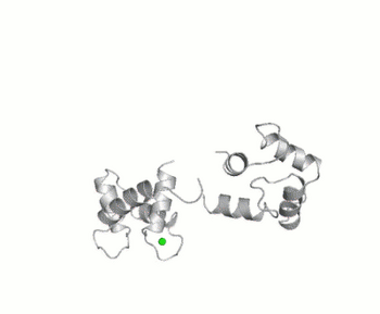 Figure 1: Orientation tensor representation for 400 conformational states of Calmodulin, color coded according to their MO values (from lesser than 5% in blue to higher than 30% in red).