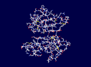 Overall structure of Alpha-Bungarotoxin, with all individual residues visible