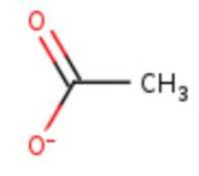 Figure 1: Acetate ion.