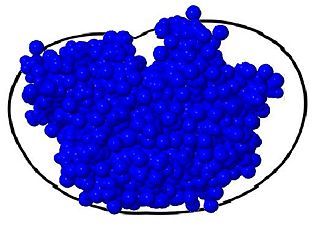 Highlighted here is the kidney bean shape of RNase A with the active site located within the cleft..